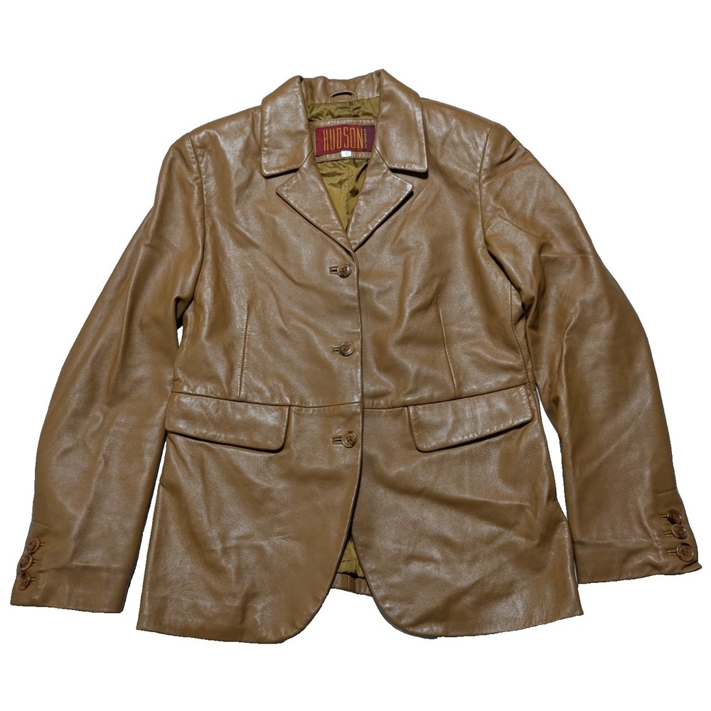 HUDSON Outerwear Women‎ Medium Brown Leather? Lined Jacket
